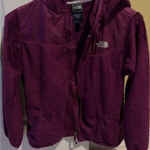 The North Face Maroon Hooded Fleece Jacket